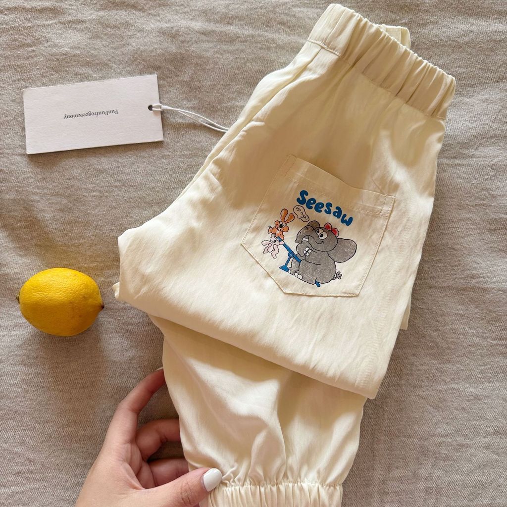 IRIS KIDS x Funfun Fun Print Pants — kids summer pants, product photo 12 of 12