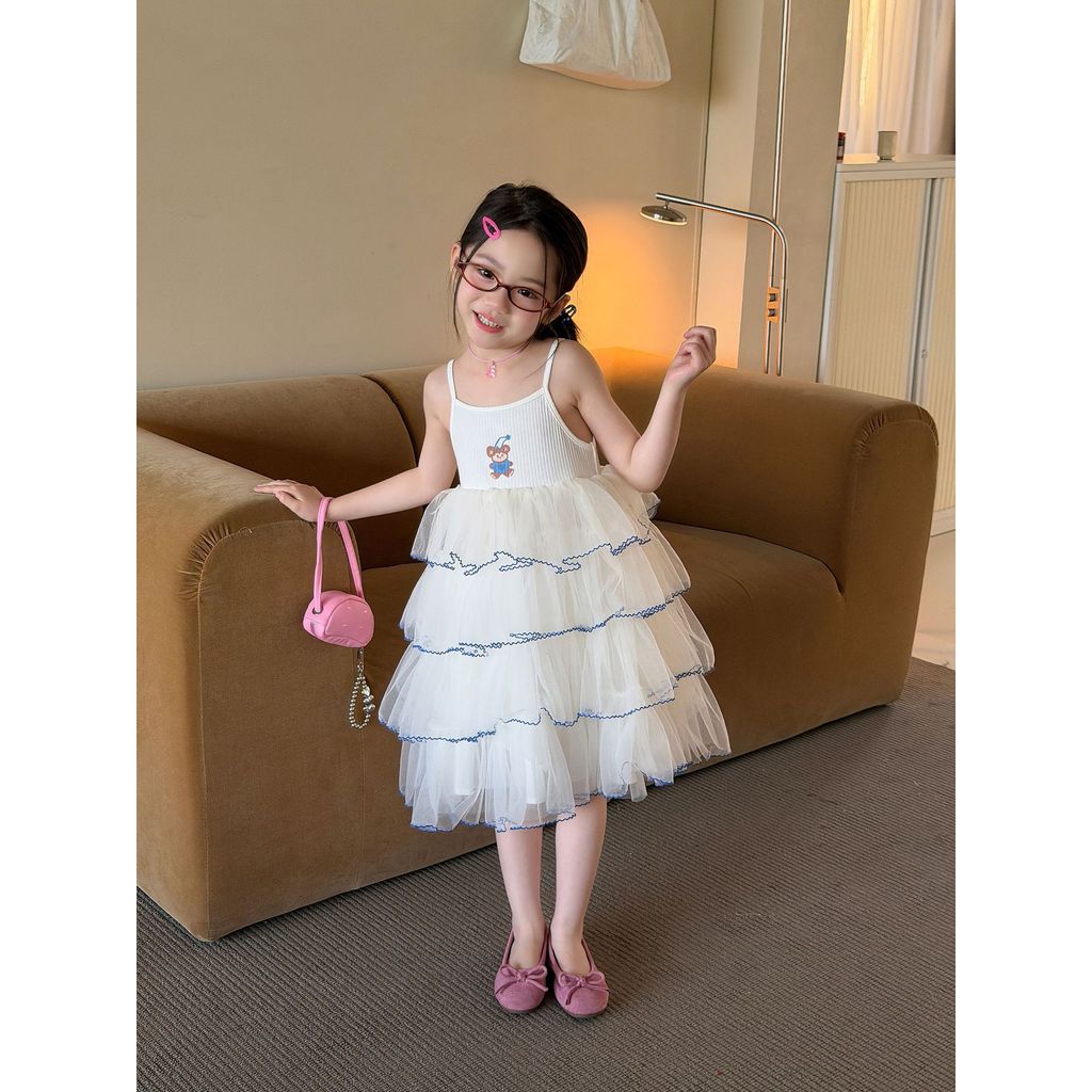 IRIS KIDS Sugar Cloud Dress — girls layered tulle dress, product photo 9 of 10