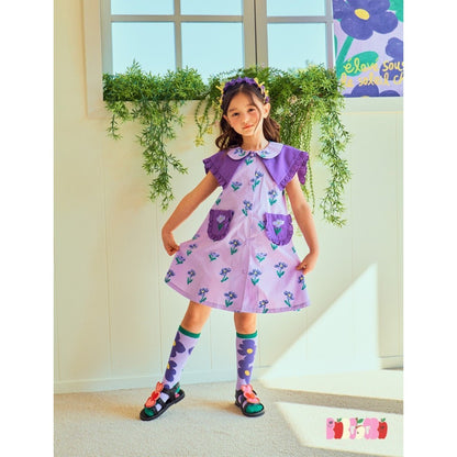 IRIS KIDS Purple Lilly Dress Set, product photo 5 of 11