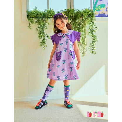 IRIS KIDS Purple Lilly Dress Set, product photo 8 of 11