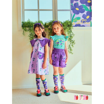 IRIS KIDS Purple Lilly Dress Set, product photo 3 of 11