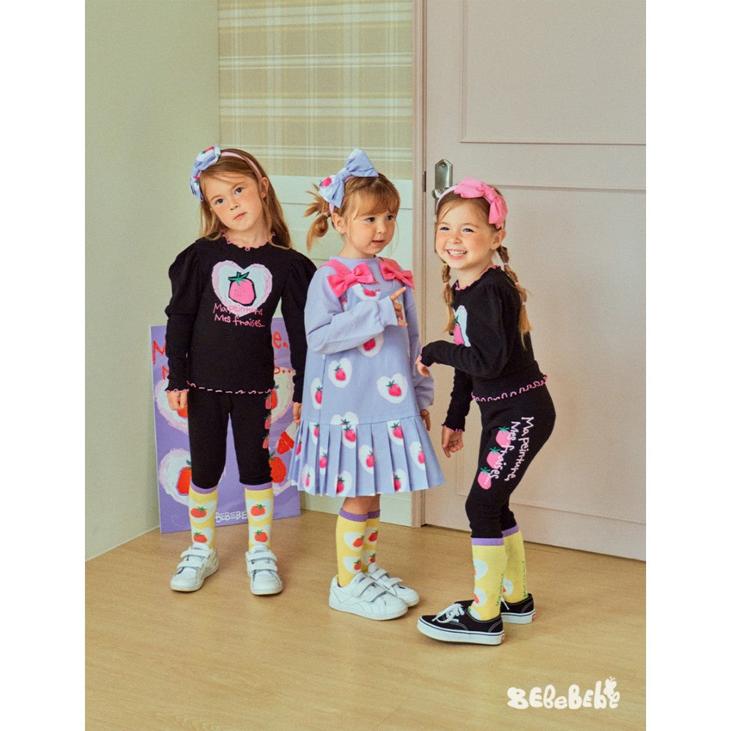 IRIS KIDS Pink Strawberry Set — kids shirt, pants, socks and dress set, product photo 3 of 12