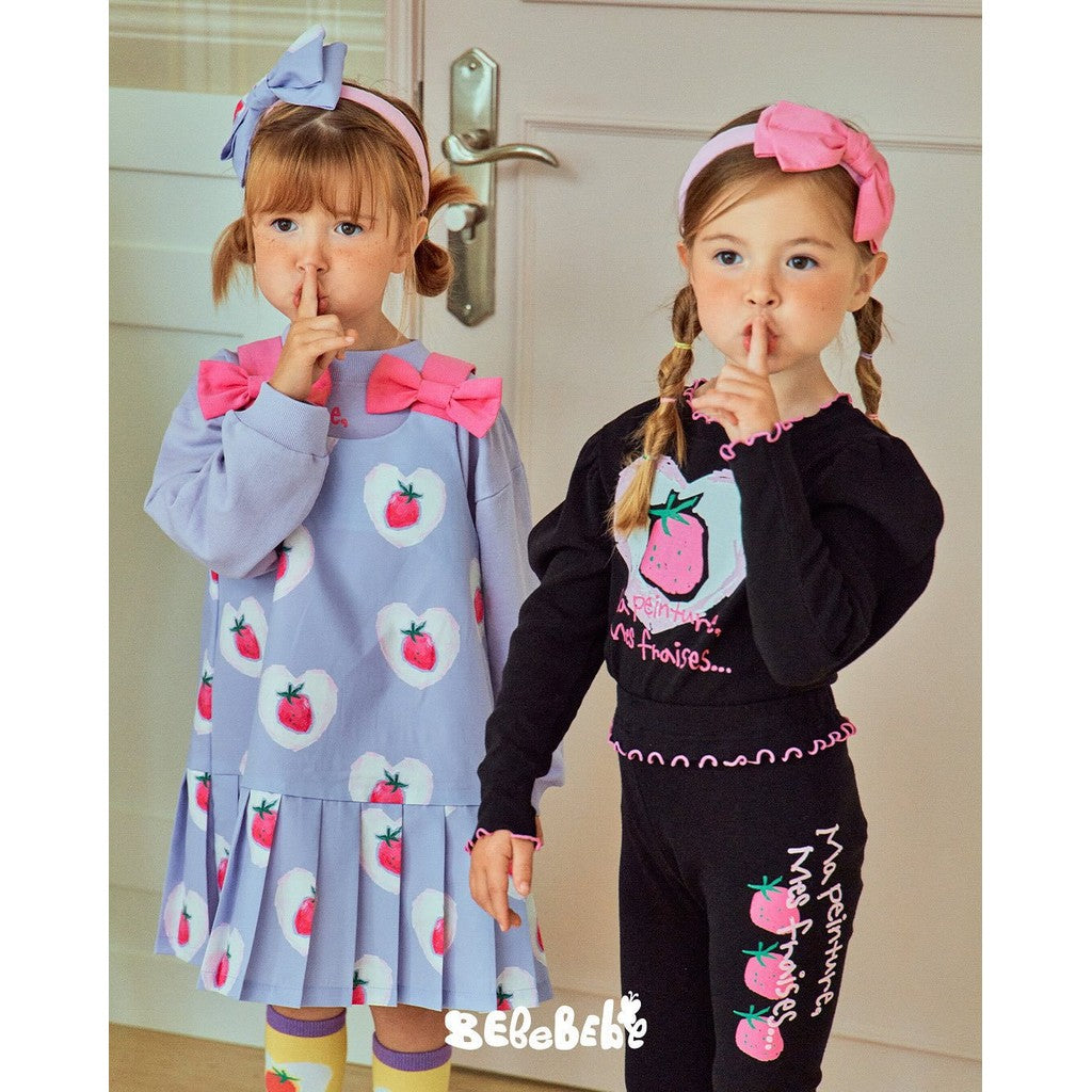 IRIS KIDS Pink Strawberry Set — kids shirt, pants, socks and dress set, product photo 7 of 12