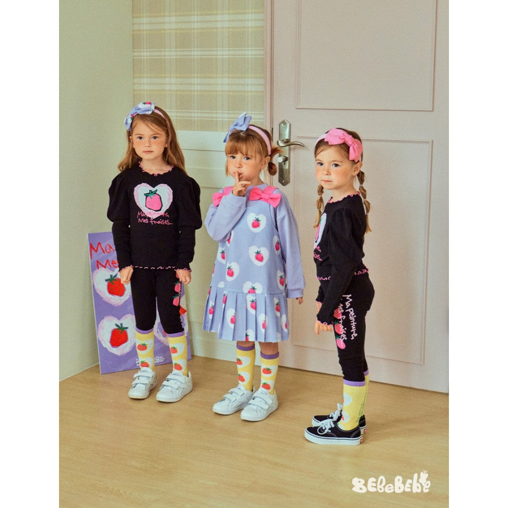 IRIS KIDS Pink Strawberry Set — kids shirt, pants, socks and dress set, product photo 8 of 12