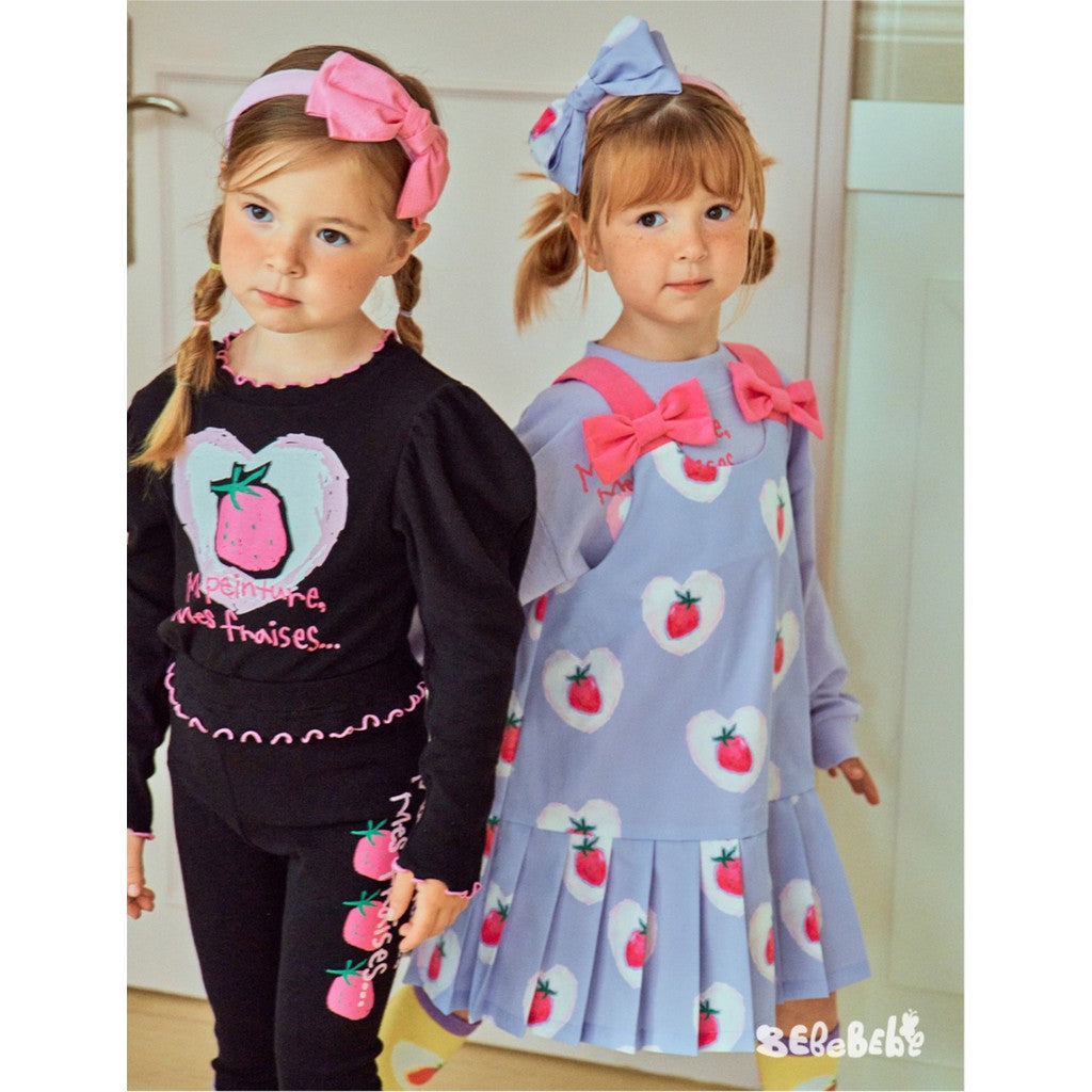IRIS KIDS Pink Strawberry Set — kids shirt, pants, socks and dress set, product photo 6 of 12