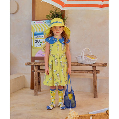IRIS KIDS Lemon Blossom Dress & Socks Set — girls lemon-print dress, product photo 3 of 11