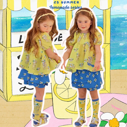 IRIS KIDS Lemonade Print Set & Socks — kids Coolmax-cotton outfit, product photo 2 of 11