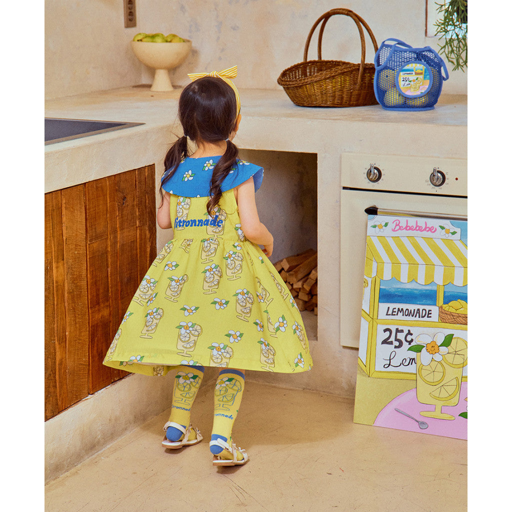 IRIS KIDS Lemon Blossom Dress & Socks Set — girls lemon-print dress, product photo 7 of 11