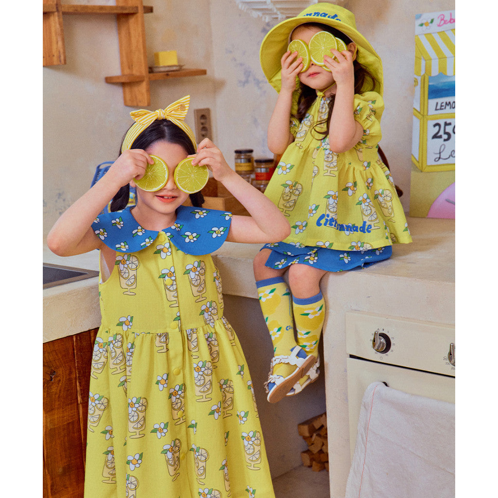 IRIS KIDS Lemon Blossom Dress & Socks Set — girls lemon-print dress, product photo 6 of 11