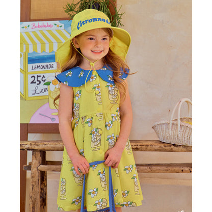 IRIS KIDS Lemon Blossom Dress & Socks Set — girls lemon-print dress, product photo 4 of 11
