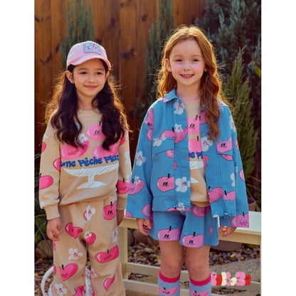 IRIS KIDS Pink Heart Peach Set — girls kids outfit set, product photo 3 of 12