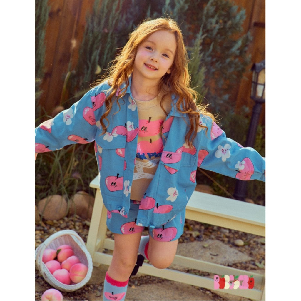 IRIS KIDS Pink Heart Peach Set — girls kids outfit set, product photo 2 of 12