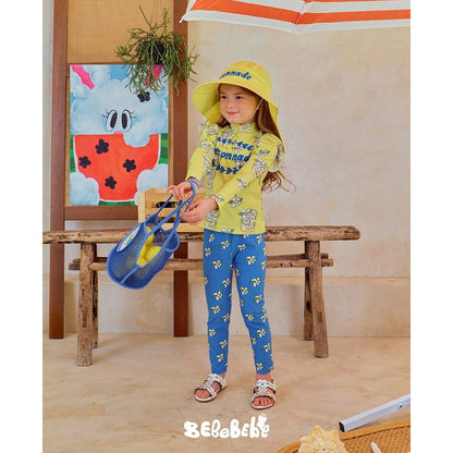 IRIS KIDS Lemonade Swimsuit — girls lemon-print swimwear, product photo 5 of 10