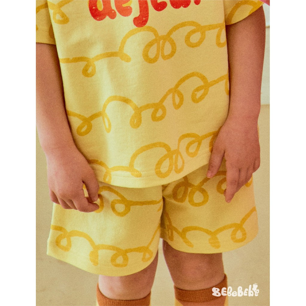 IRIS KIDS Cheese Print Set — kids tee and shorts set, product photo 7 of 9