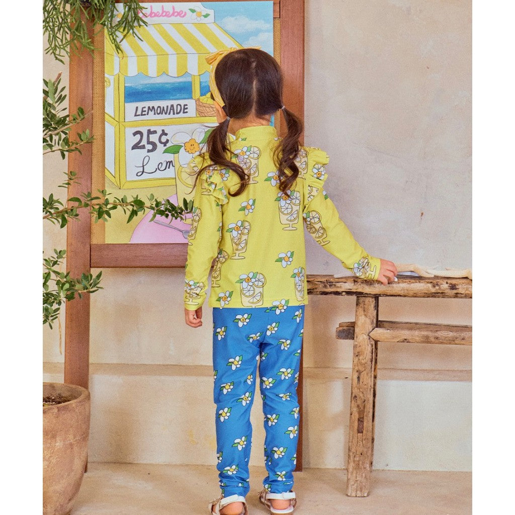 IRIS KIDS Lemonade Swimsuit — girls lemon-print swimwear, product photo 4 of 10
