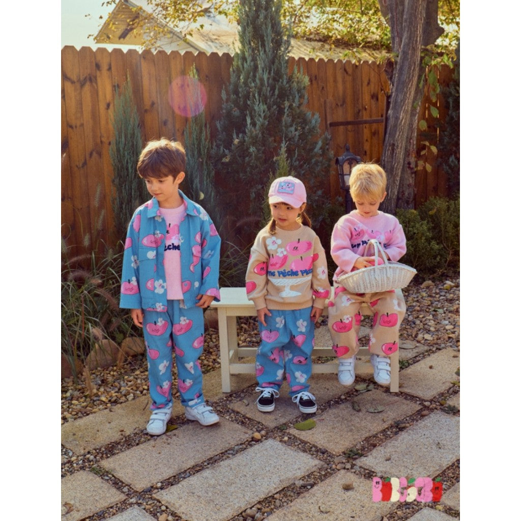IRIS KIDS Pink Heart Peach Set — girls kids outfit set, product photo 6 of 12