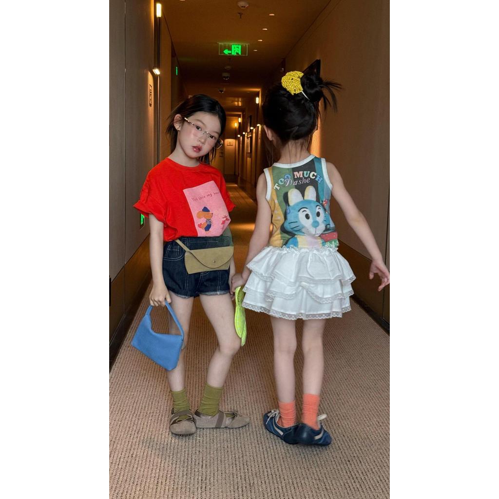 IRIS KIDS Cute Love Story Set — kids shirt and denim shorts set, product photo 5 of 10