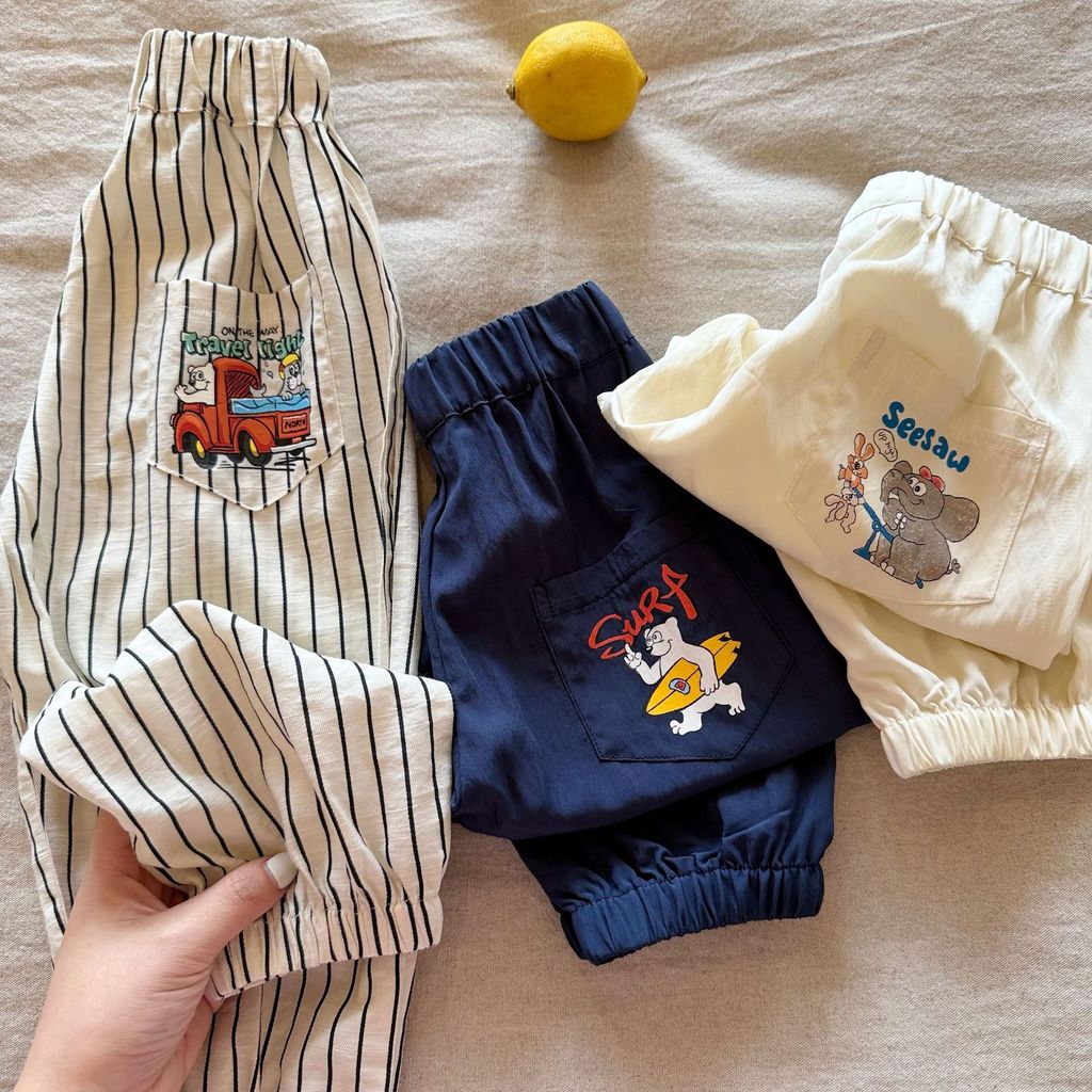 IRIS KIDS x Funfun Fun Print Pants — kids summer pants, product photo 3 of 12