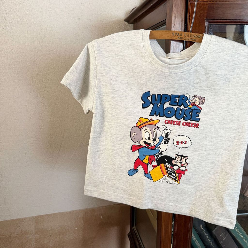 IRIS KIDS Super Mouse Shirt — kids cartoon mouse print t-shirt, product photo 1 of 5
