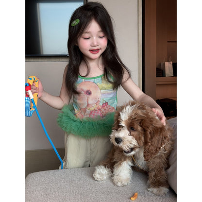 IRIS KIDS Minty Breeze Set — girls print shirt and pants set, product photo 3 of 8