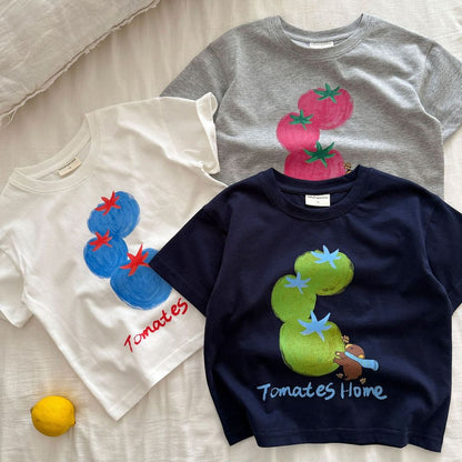 IRIS KIDS Tomato Print Shirt — kids graphic tee, product photo 1 of 12