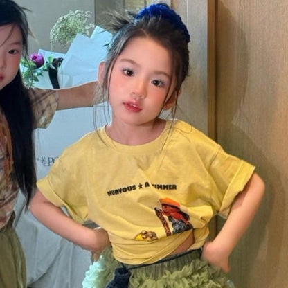 IRIS KIDS Mini Lime Puff Set — girls shirt and puff skirt set, product photo 9 of 10