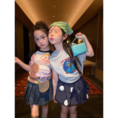 IRIS KIDS Sweet Cool Girl Set — girls tee and skirt outfit, product photo 2 of 10
