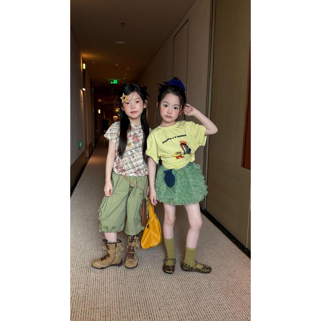 IRIS KIDS Mini Lime Puff Set — girls shirt and puff skirt set, product photo 6 of 10