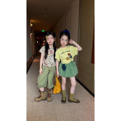 IRIS KIDS Mini Lime Puff Set — girls shirt and puff skirt set, product photo 6 of 10