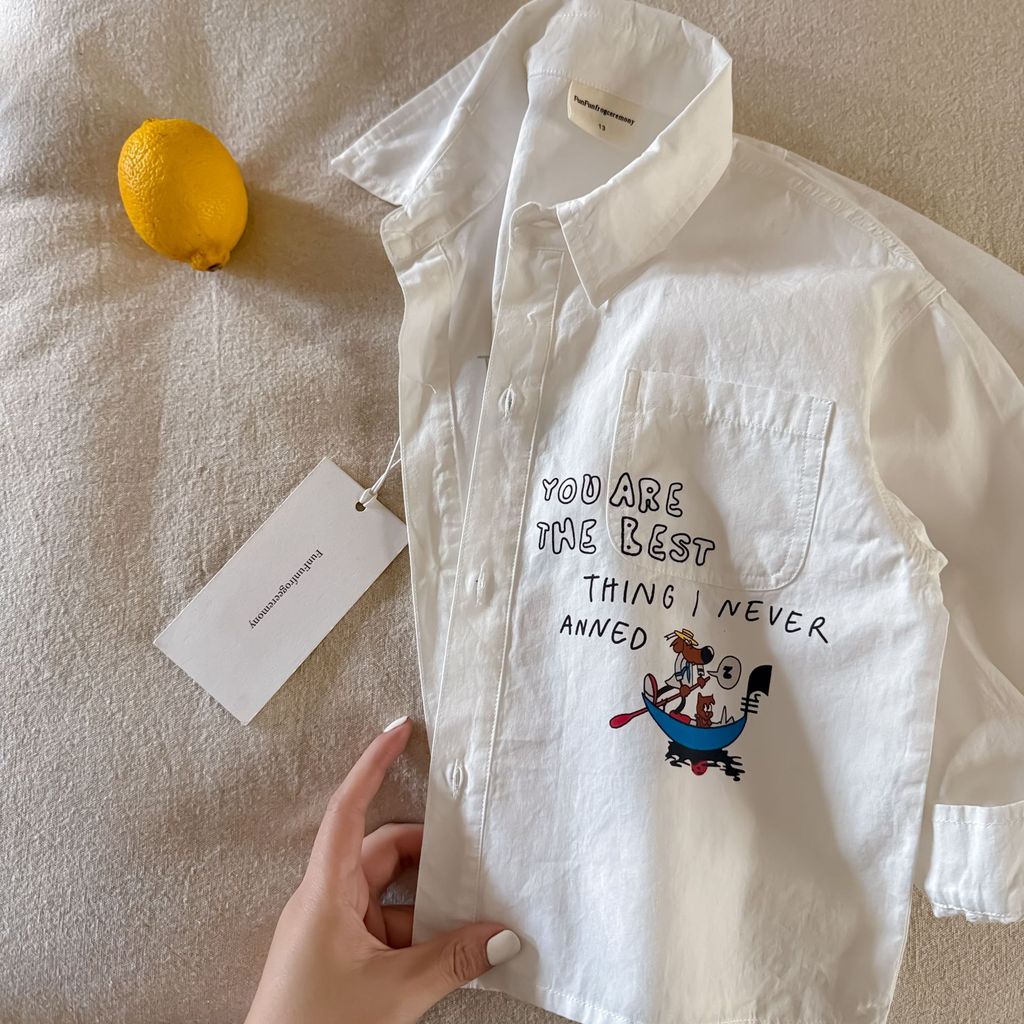 IRIS KIDS Dream House Shirt — kids hand-drawn print shirt, product photo 4 of 6