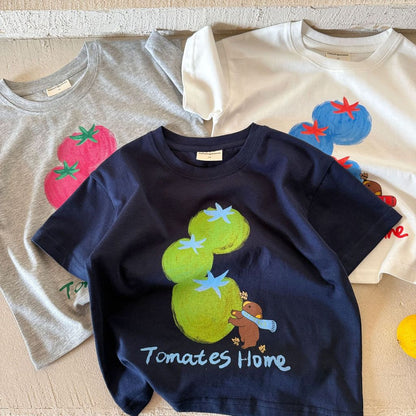 IRIS KIDS Tomato Print Shirt — kids graphic tee, product photo 6 of 12
