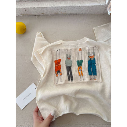 IRIS KIDS Minimal Hanging Art Tee — kids minimalist art print tee, product photo 7 of 8