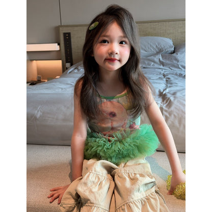 IRIS KIDS Minty Breeze Set — girls print shirt and pants set, product photo 5 of 8