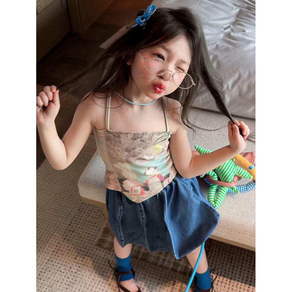 IRIS KIDS Mini Cute Story Set — girls shirt and jeans skirt set, product photo 3 of 10