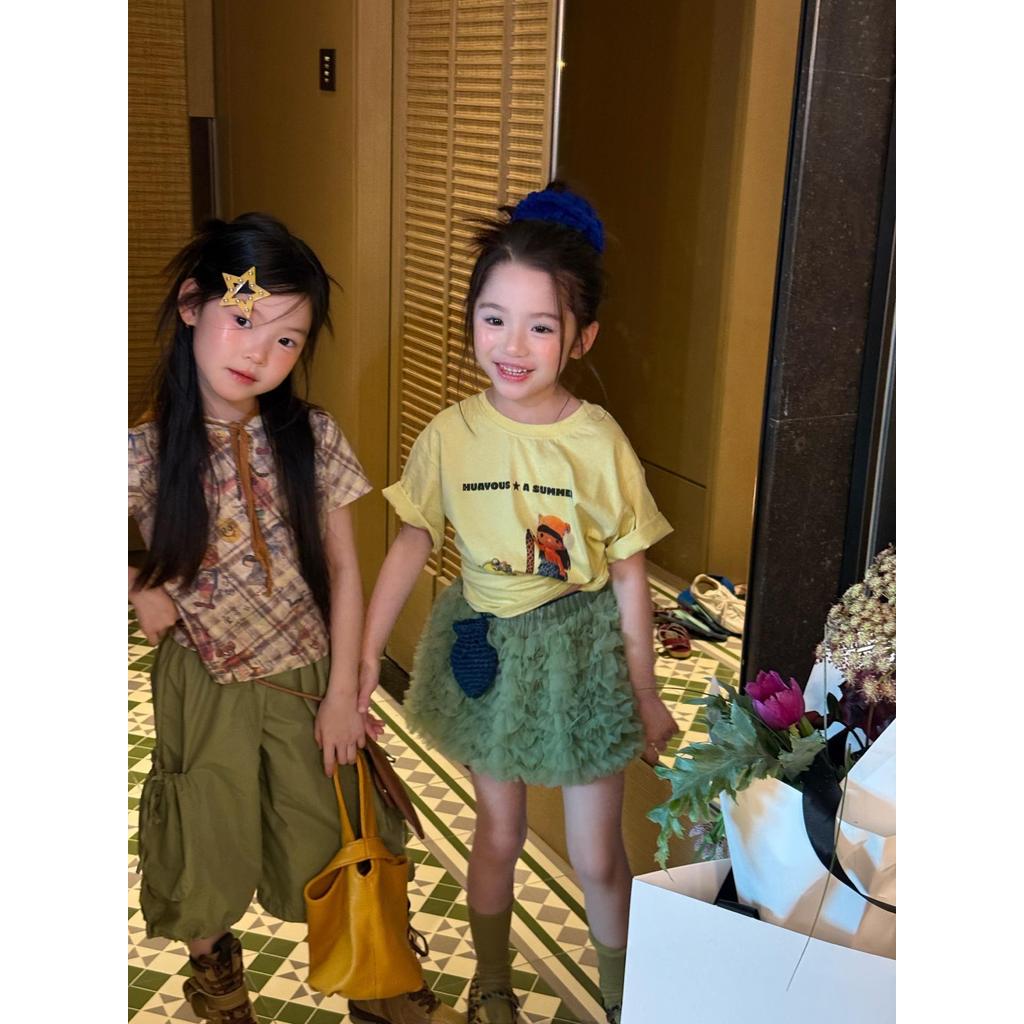 IRIS KIDS Mini Lime Puff Set — girls shirt and puff skirt set, product photo 3 of 10