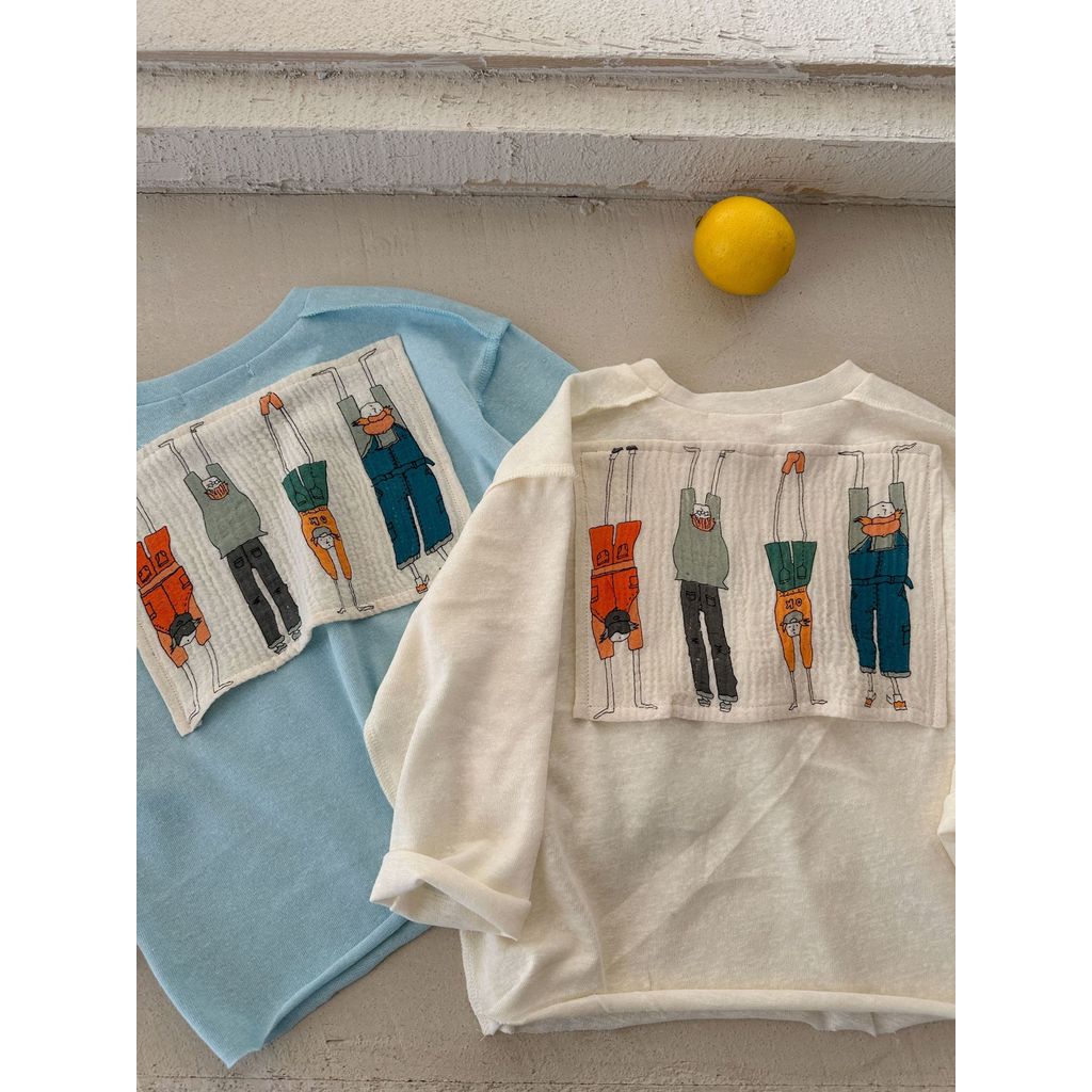 IRIS KIDS Minimal Hanging Art Tee — kids minimalist art print tee, product photo 1 of 8