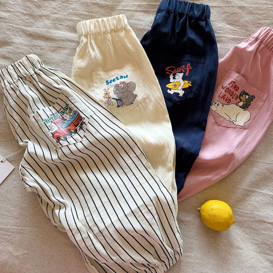 IRIS KIDS x Funfun Fun Print Pants — kids summer pants, product photo 1 of 12