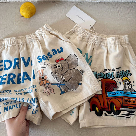 IRIS KIDS Rokuku Pants — kids print shorts, product photo 1 of 7
