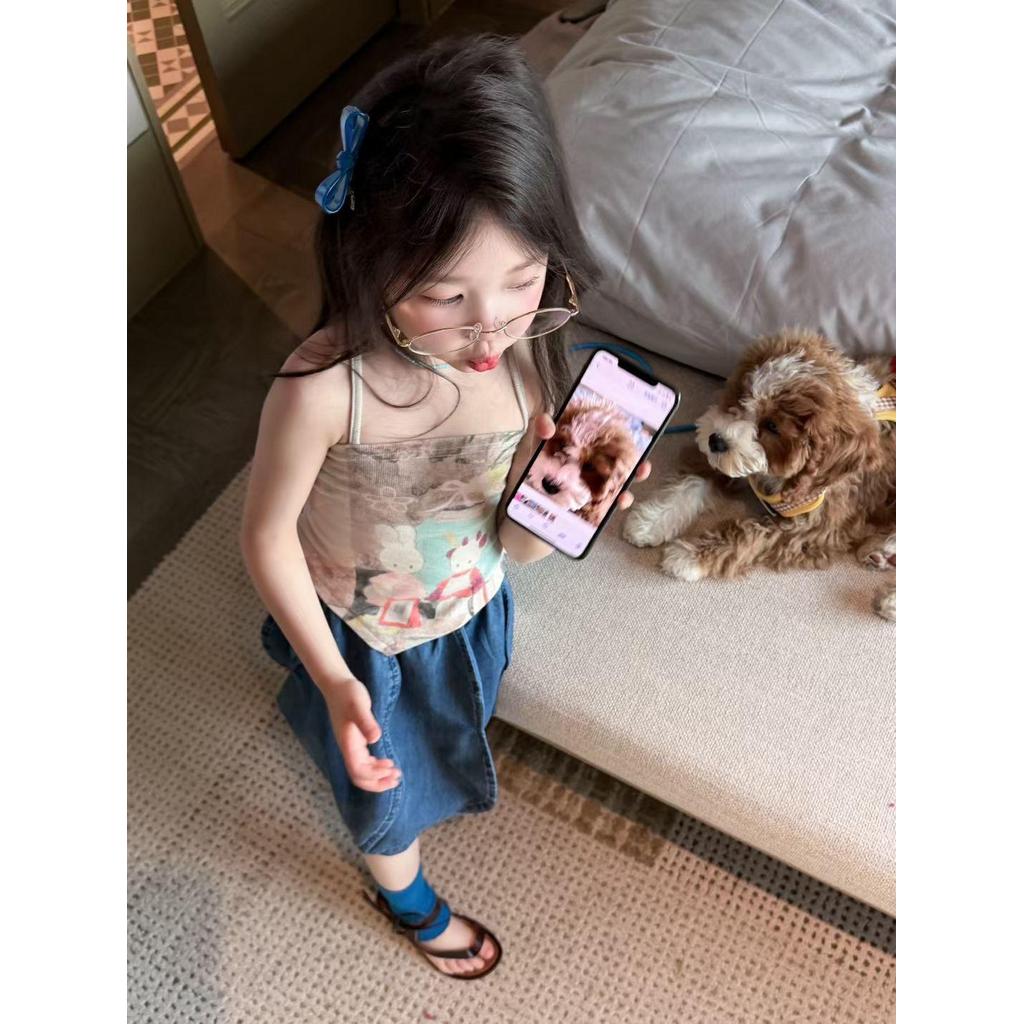 IRIS KIDS Mini Cute Story Set — girls shirt and jeans skirt set, product photo 4 of 10