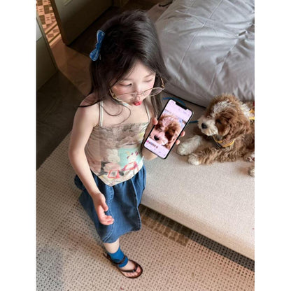 IRIS KIDS Mini Cute Story Set — girls shirt and jeans skirt set, product photo 4 of 10