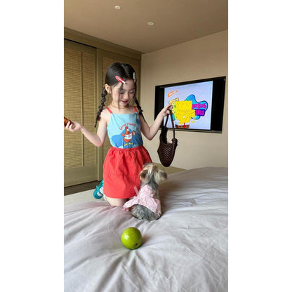 IRIS KIDS Little Retro Color Set — girls summer top and skirt set, product photo 3 of 10
