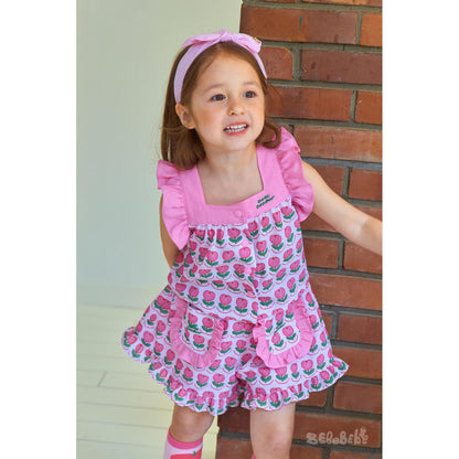 IRIS KIDS Candy Pink Ruffle Set — kids shirt, pants and socks set, product photo 5 of 12