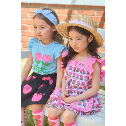 IRIS KIDS Candy Pink Ruffle Set — kids shirt, pants and socks set, product photo 3 of 12