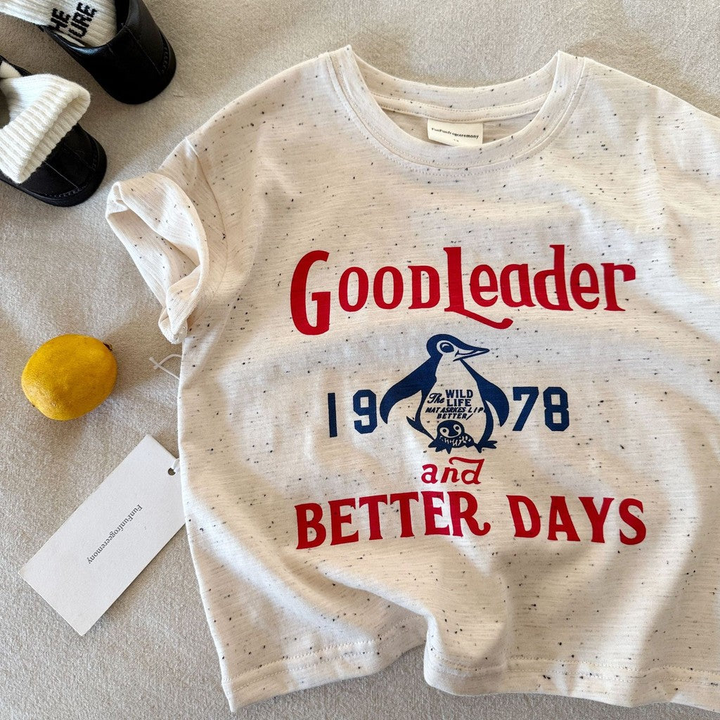 IRIS KIDS Good Leader Penguin Shirt — kids penguin-print t-shirt, product photo 1 of 6