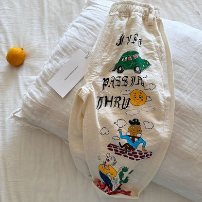 IRIS KIDS Playtime Doodle Pants — kids cartoon print pants, product photo 6 of 7