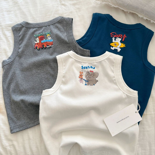 IRIS KIDS Cute Story Tank Top — kids animal print tank top, product photo 1 of 9