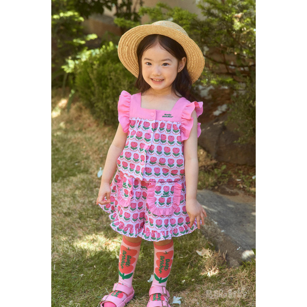 IRIS KIDS Candy Pink Ruffle Set — kids shirt, pants and socks set, product photo 2 of 12