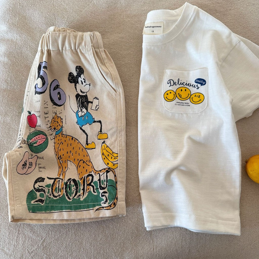 IRIS KIDS Smiley Pocket Tee — kids minimal short-sleeve tee, product photo 3 of 8