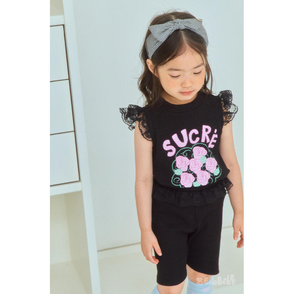 IRIS KIDS Sucre Rose Set — kids rose-print shirt and shorts set, product photo 9 of 11