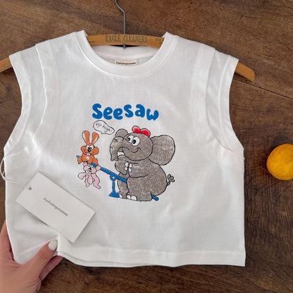 IRIS KIDS Elephant & Bunny Print Tee — kids graphic shirt, product photo 3 of 6